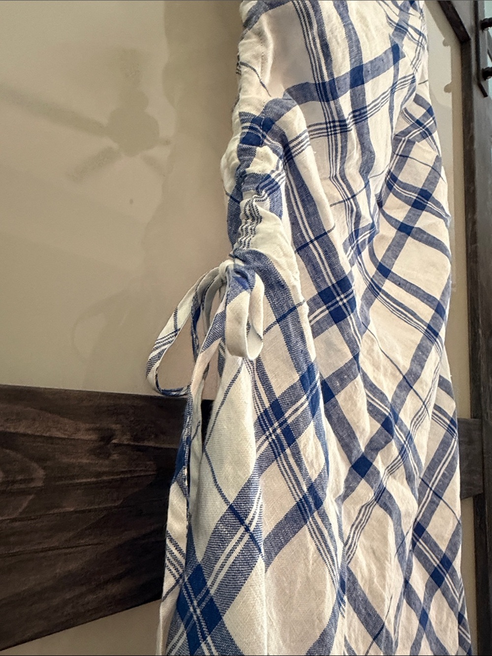 $178 NWT Madewell one shoulder gingham Midi Dress with Side Ruche xs 0 - Picture 3 of 6